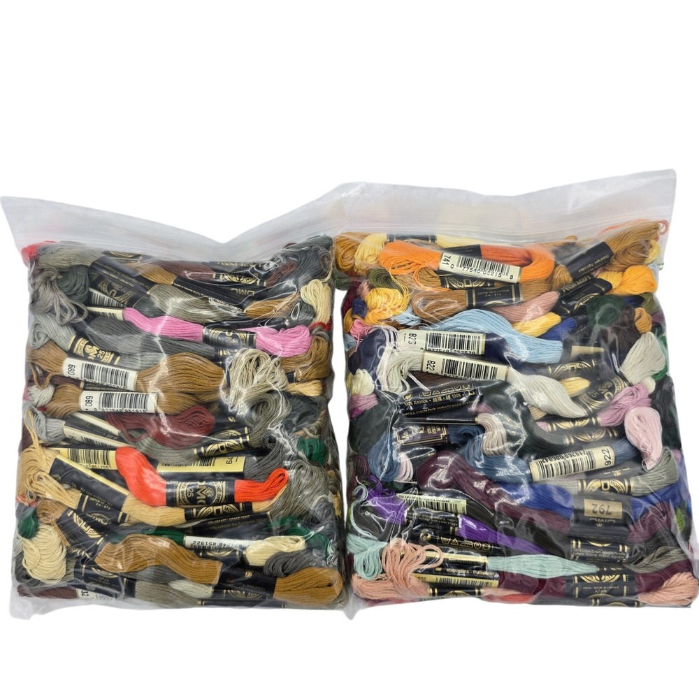 Lot 200 Skeins DMC Mouline Special Embroidery Floss Assorted Colors Cotton